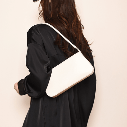 Simple Texture Baguette-shaped Shoulder Bag for Commuting - zoraflux
