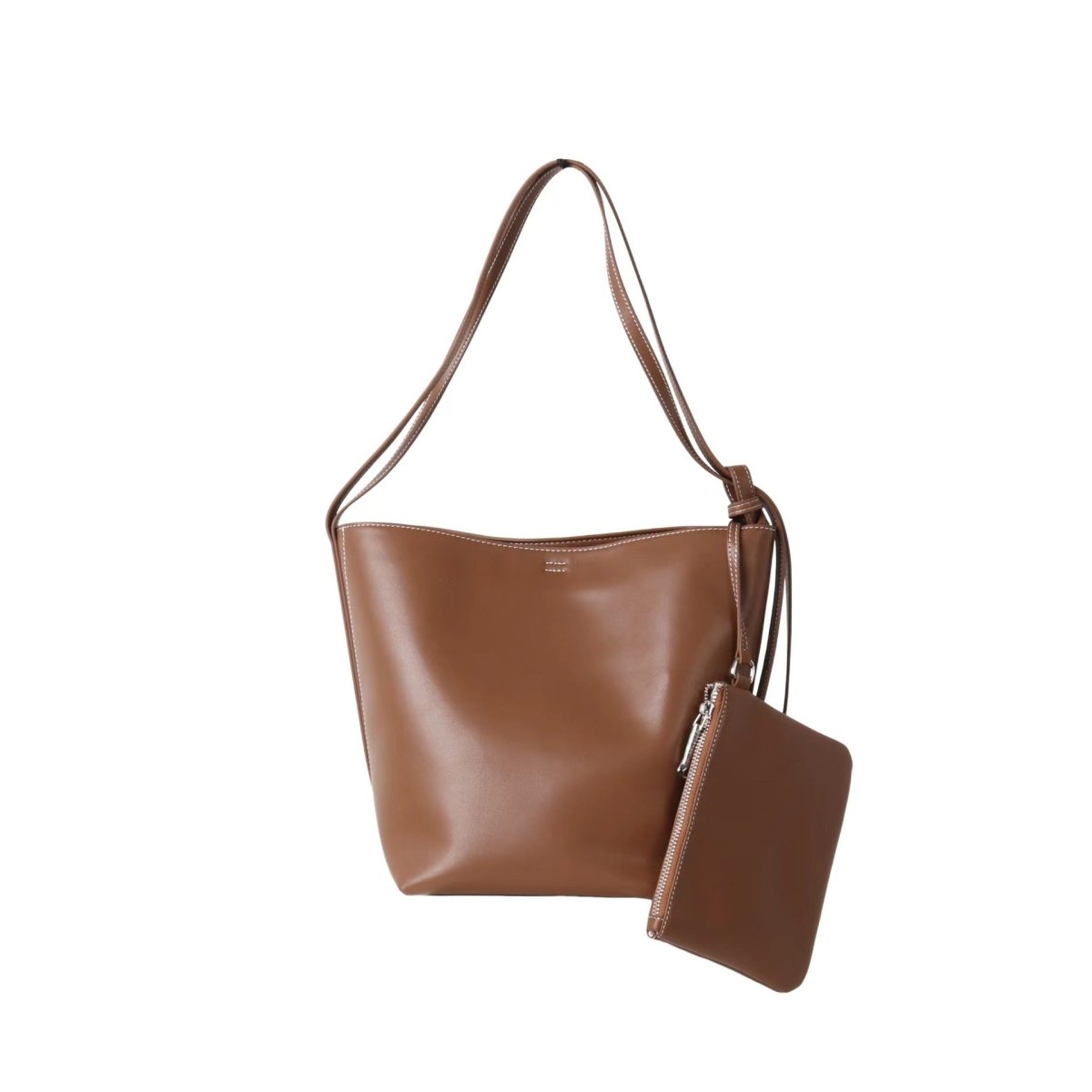 Soft cowhide versatile Tote bucket bag - zoraflux