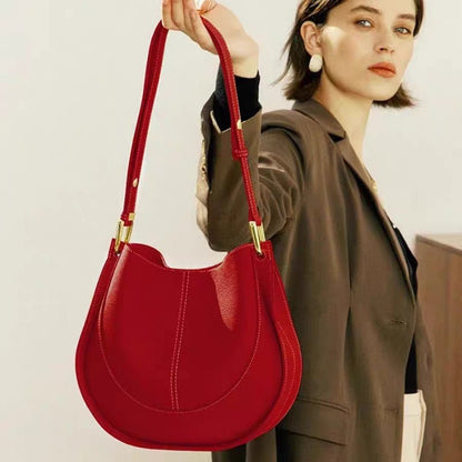 Soft leather luxury multi - color saddle bag - zoraflux