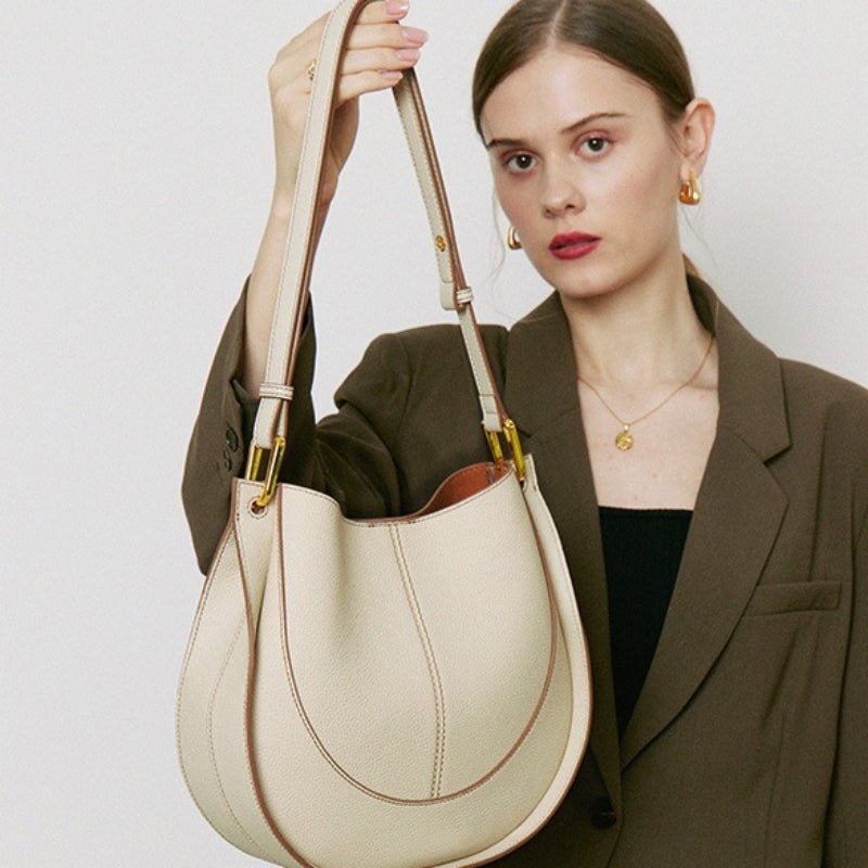 Soft leather luxury multi - color saddle bag - zoraflux