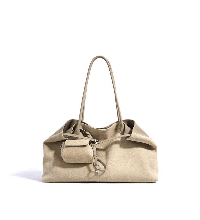 Soft leather matte underarm tote bag - zoraflux