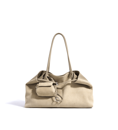 Soft leather matte underarm tote bag - zoraflux
