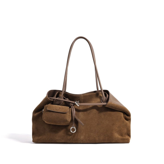 Soft leather matte underarm tote bag - zoraflux