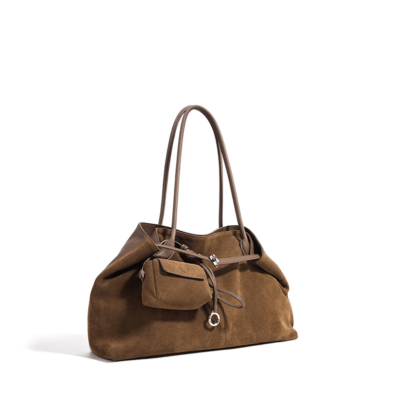 Soft leather matte underarm tote bag - zoraflux