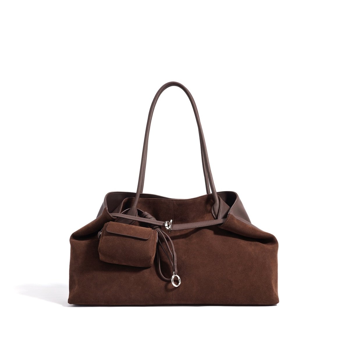 Soft leather matte underarm tote bag - zoraflux