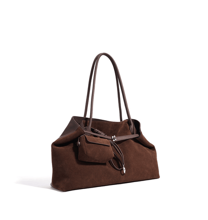 Soft leather matte underarm tote bag - zoraflux