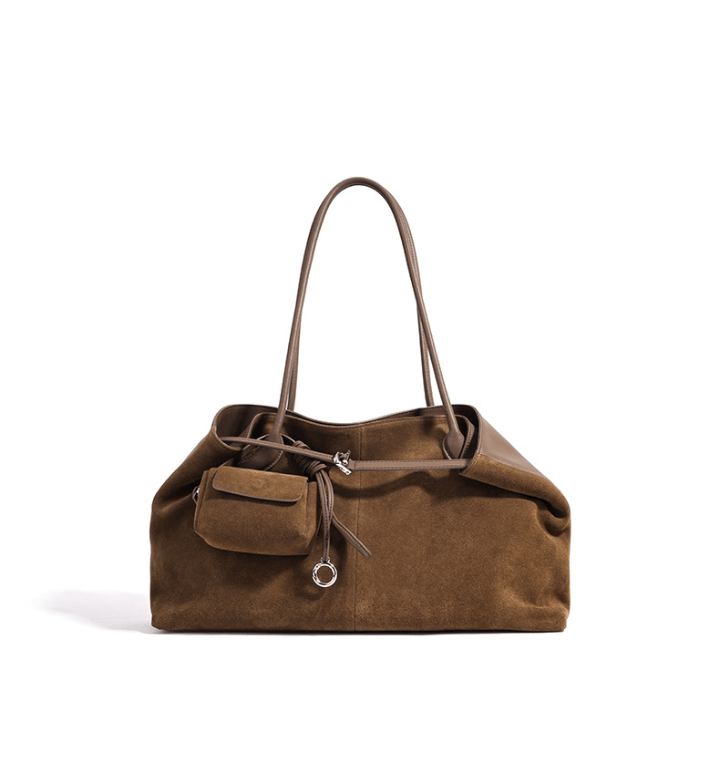 Soft leather matte underarm tote bag - zoraflux