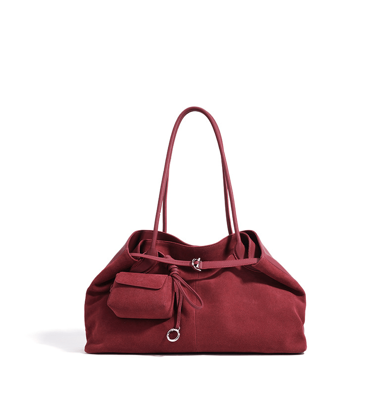 Soft leather matte underarm tote bag - zoraflux
