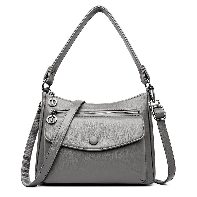Soft leather multi - sided bag crossbody bag - zoraflux