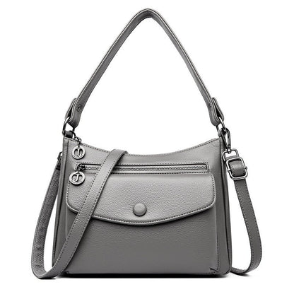 Soft leather multi - sided bag crossbody bag - zoraflux