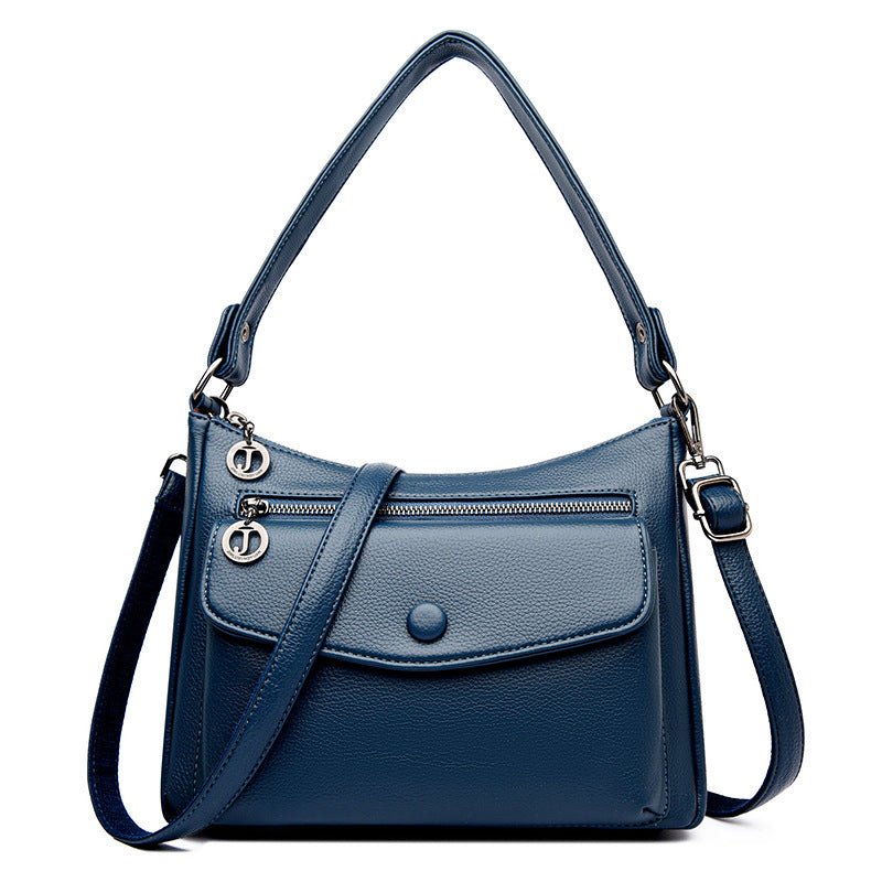 Soft leather multi - sided bag crossbody bag - zoraflux