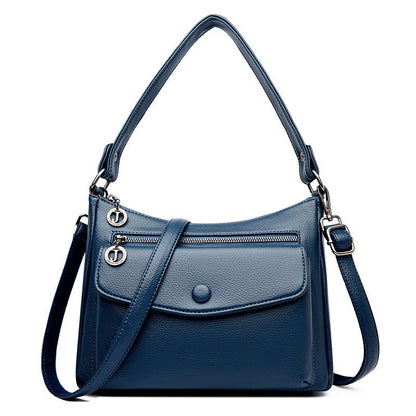 Soft leather multi - sided bag crossbody bag - zoraflux