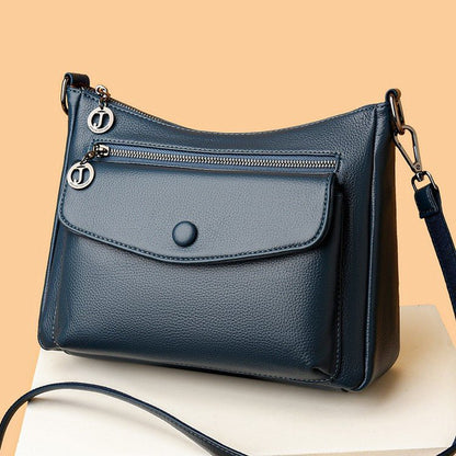 Soft leather multi - sided bag crossbody bag - zoraflux