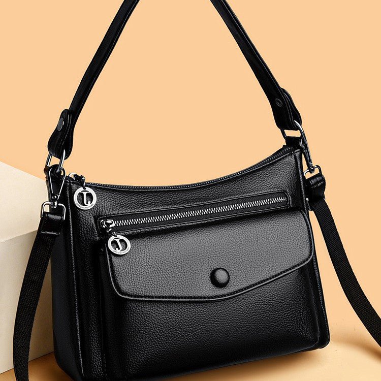 Soft leather multi - sided bag crossbody bag - zoraflux