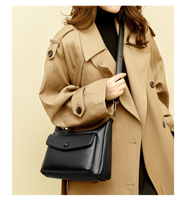 Soft leather multi - sided bag crossbody bag - zoraflux