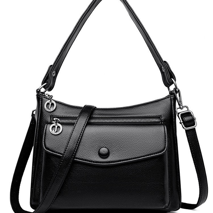 Soft leather multi - sided bag crossbody bag - zoraflux