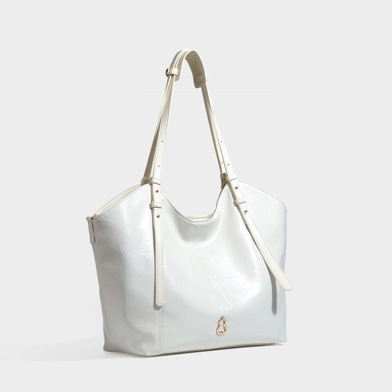 Soft Leather Tote Bag Adjustable Shoulder Strap Handbag with Inner Pouch for Work Office Daily Travel - zoraflux