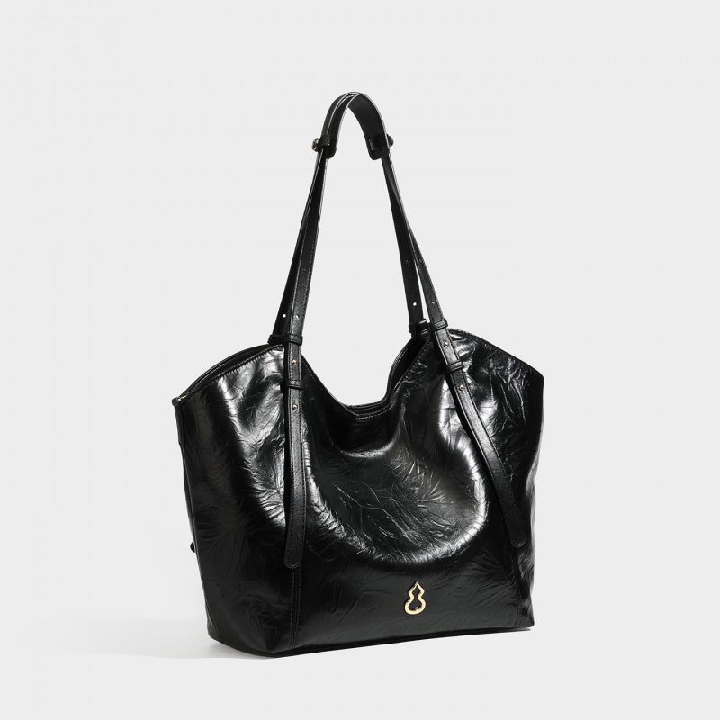 Soft Leather Tote Bag Adjustable Shoulder Strap Handbag with Inner Pouch for Work Office Daily Travel - zoraflux