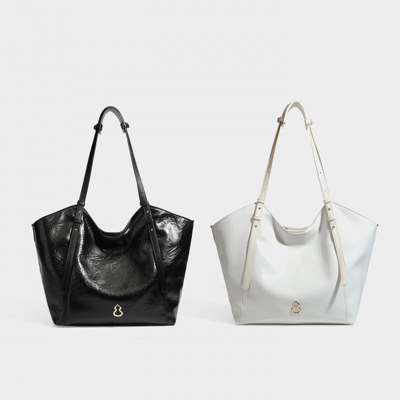 Soft Leather Tote Bag Adjustable Shoulder Strap Handbag with Inner Pouch for Work Office Daily Travel - zoraflux