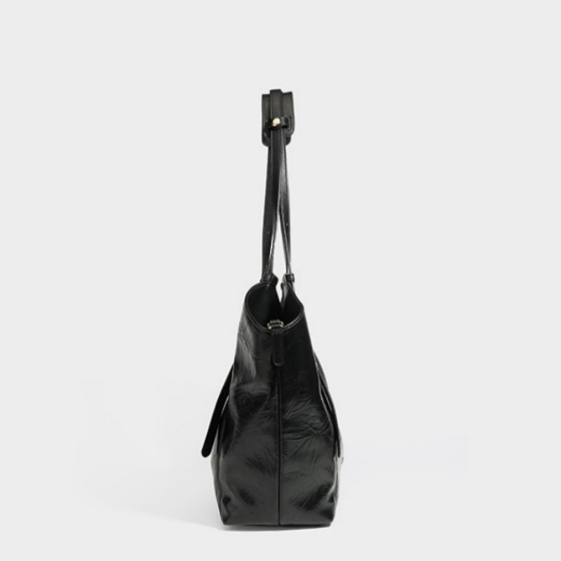 Soft Leather Tote Bag Adjustable Shoulder Strap Handbag with Inner Pouch for Work Office Daily Travel - zoraflux
