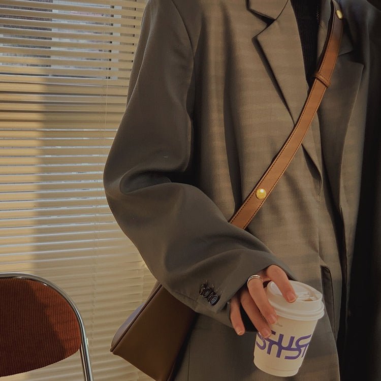 Soft waxy lady commuting underarm bag - zoraflux