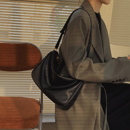 Soft waxy lady commuting underarm bag - zoraflux