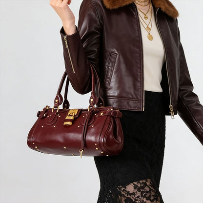 Spice Girl retro design sense lock bag - zoraflux