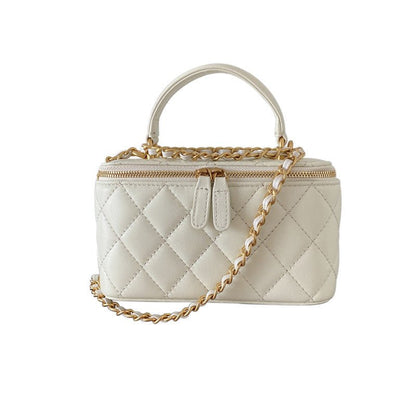 Square box bag with diamond - shaped chain - zoraflux