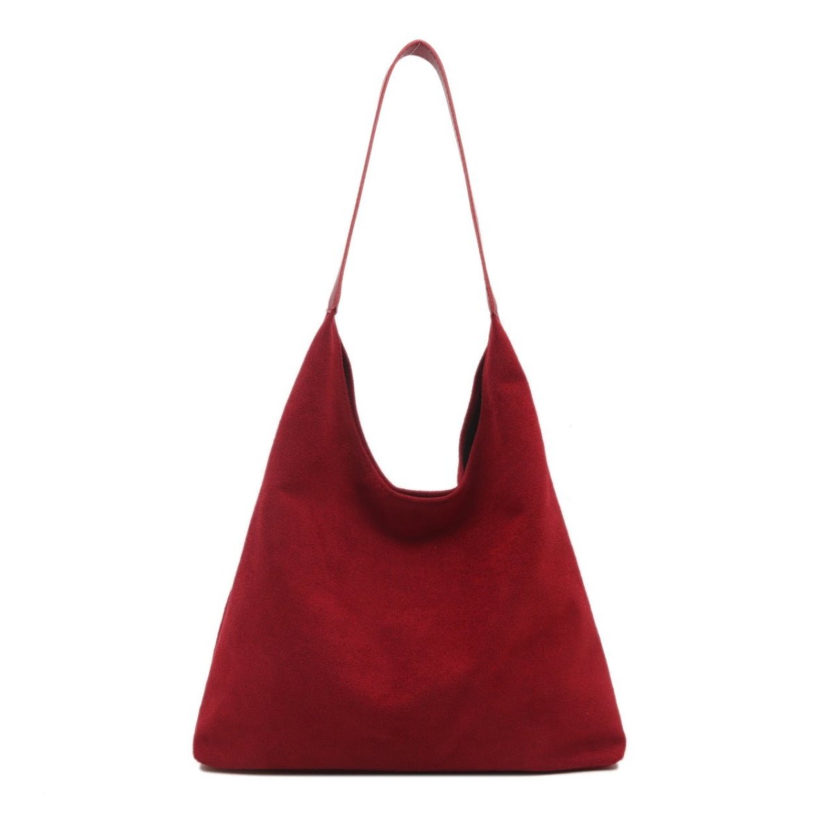 Suede fashionable underarm commuter tote bag - zoraflux