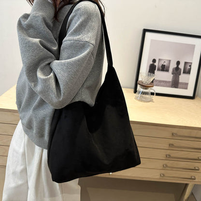 Suede fashionable underarm commuter tote bag - zoraflux