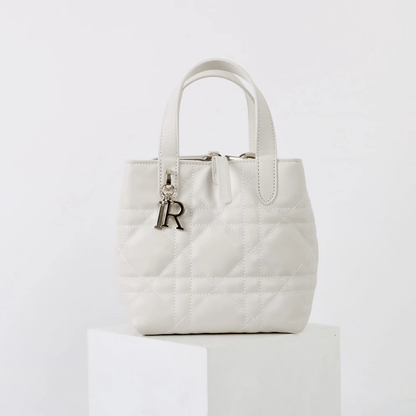 Teng lattice D letter decorated shoulder bag - zoraflux