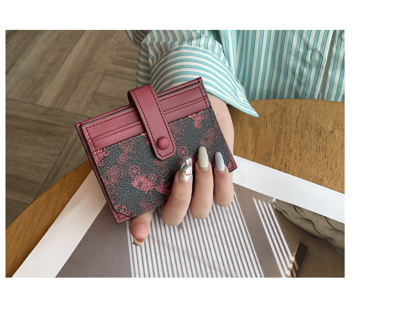 Thin exquisite pattern card holder bag - zoraflux