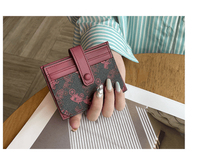 Thin exquisite pattern card holder bag - zoraflux