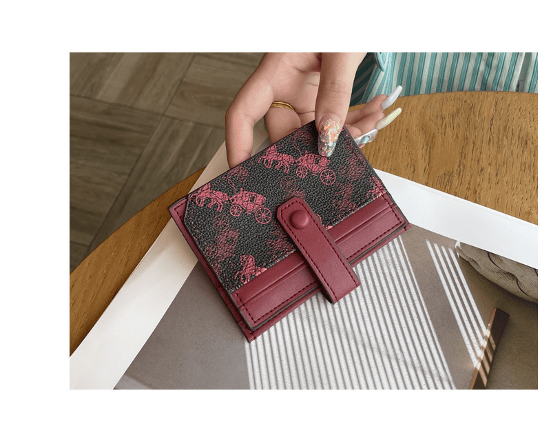 Thin exquisite pattern card holder bag - zoraflux