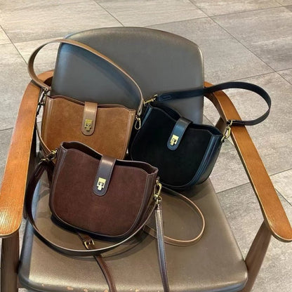 Top - grain cowhide matte soft single - shoulder bag - zoraflux