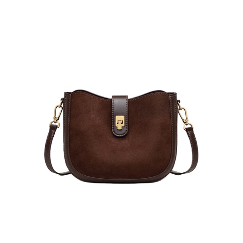 Top - grain cowhide matte soft single - shoulder bag - zoraflux