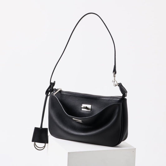 Top - grain cowhide women's hand - held underarm bag - zoraflux