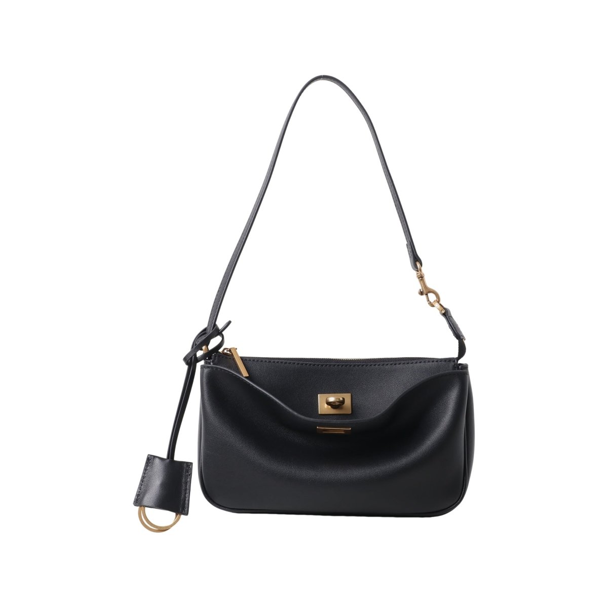 Top - grain cowhide women's hand - held underarm bag - zoraflux