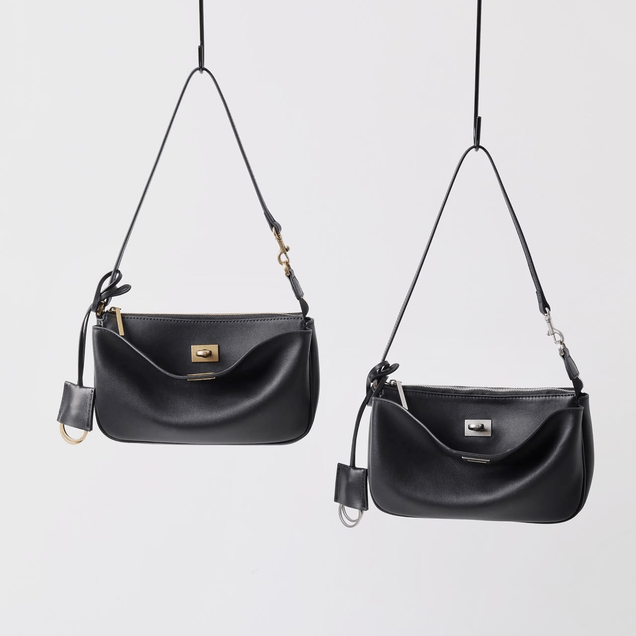 Top - grain cowhide women's hand - held underarm bag - zoraflux