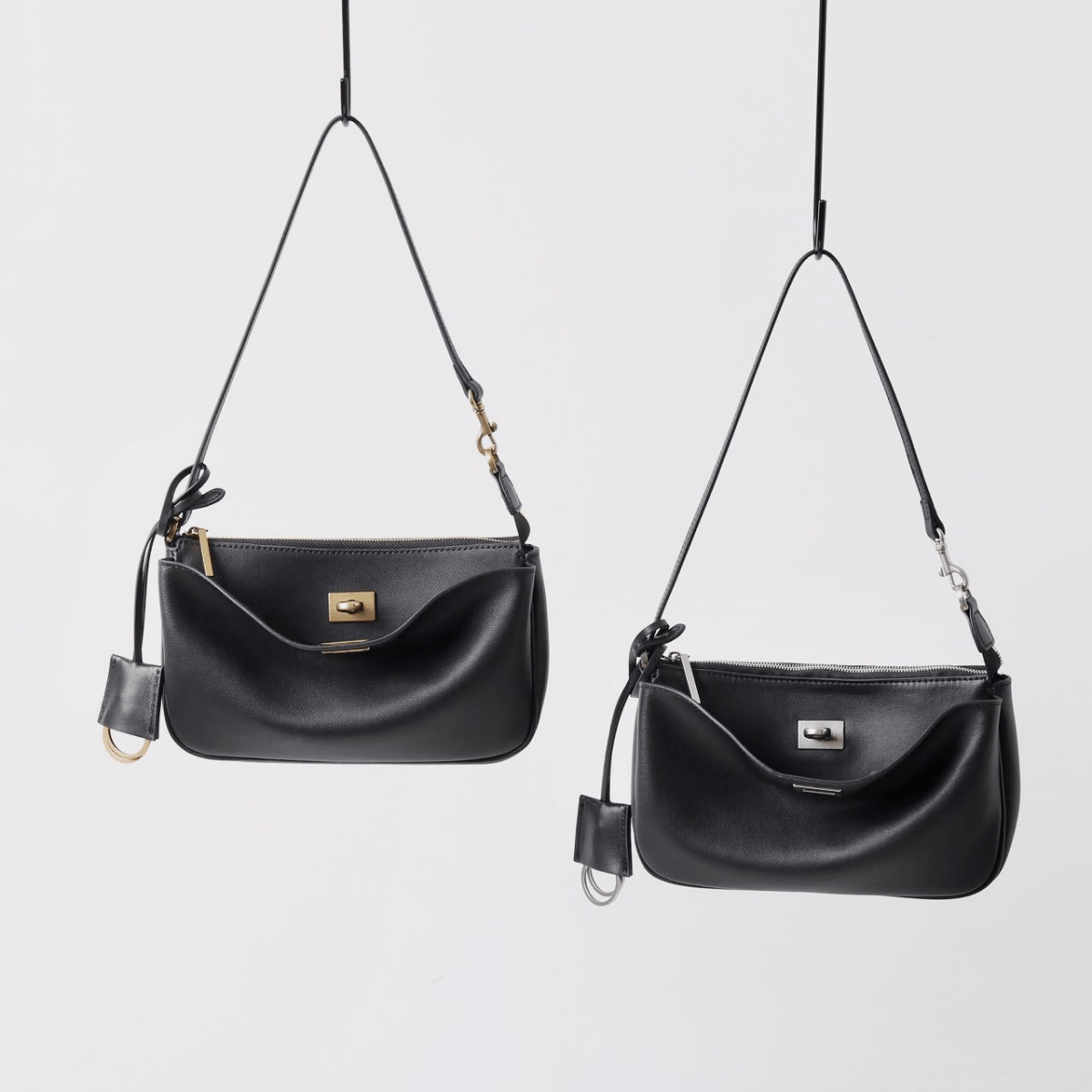 Top - grain cowhide women's hand - held underarm bag - zoraflux