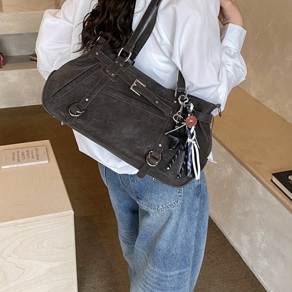 Trendy Button Pendant Women's Single Shoulder Bag - zoraflux