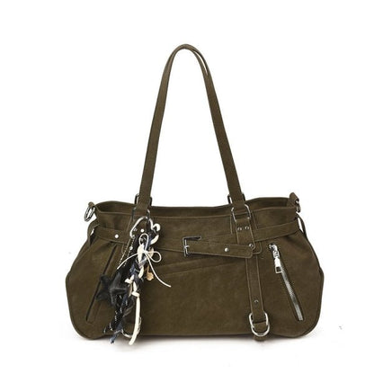 Trendy Button Pendant Women's Single Shoulder Bag - zoraflux