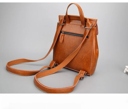 Versatile cowhide multi - functional backpack - zoraflux