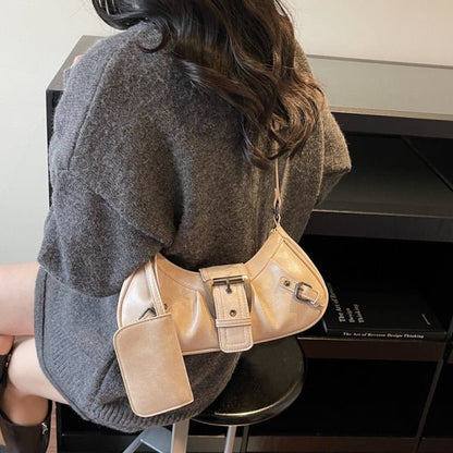 Vintage French commuter shoulder bag gift change purse - zoraflux