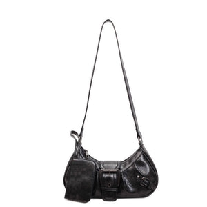 Vintage French commuter shoulder bag gift change purse - zoraflux