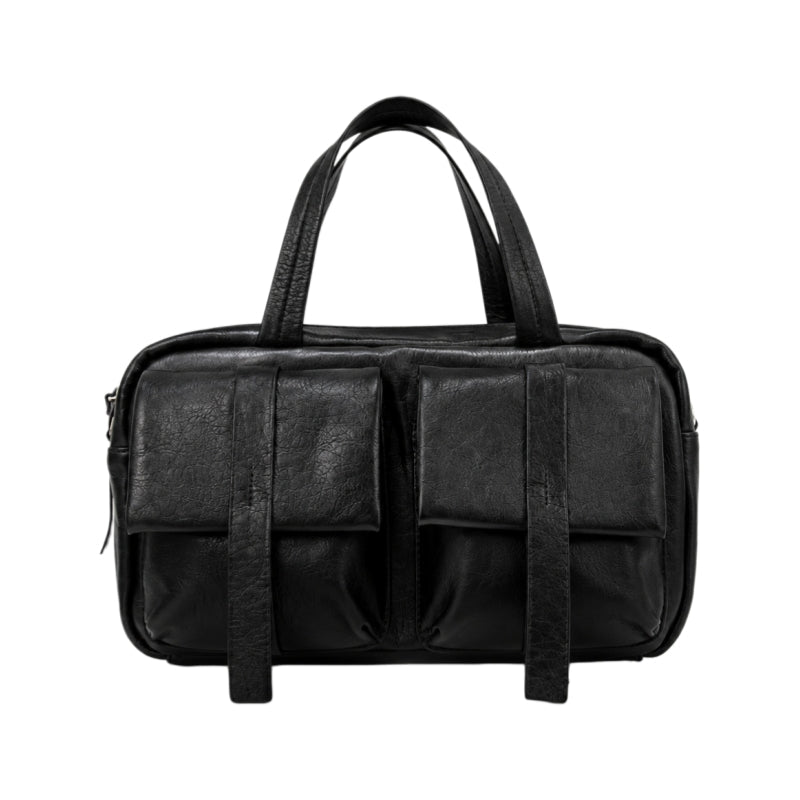 Vintage Multi-pocket Soft Leather Handbag - zoraflux