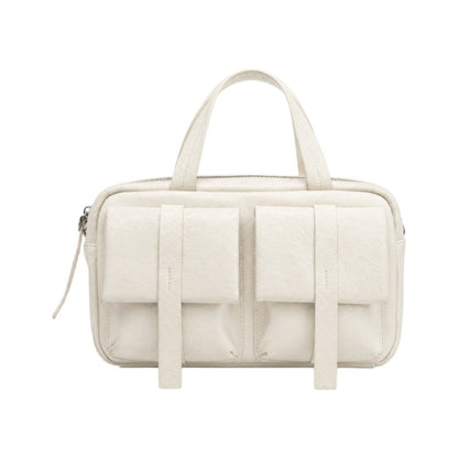 Vintage Multi-pocket Soft Leather Handbag - zoraflux