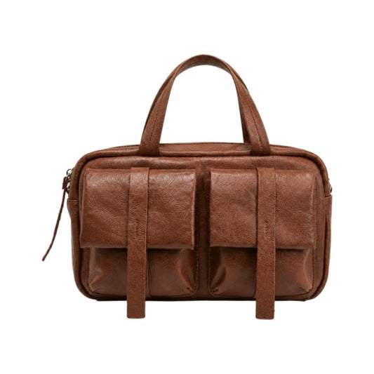 Vintage Multi-pocket Soft Leather Handbag - zoraflux