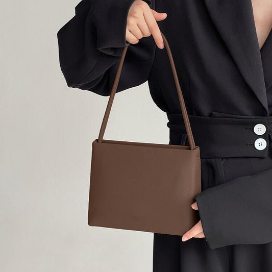 Walnut baguette underarm bag - zoraflux