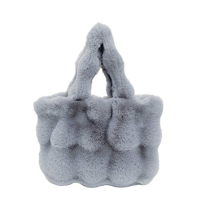 Winter plush warm handbag - zoraflux
